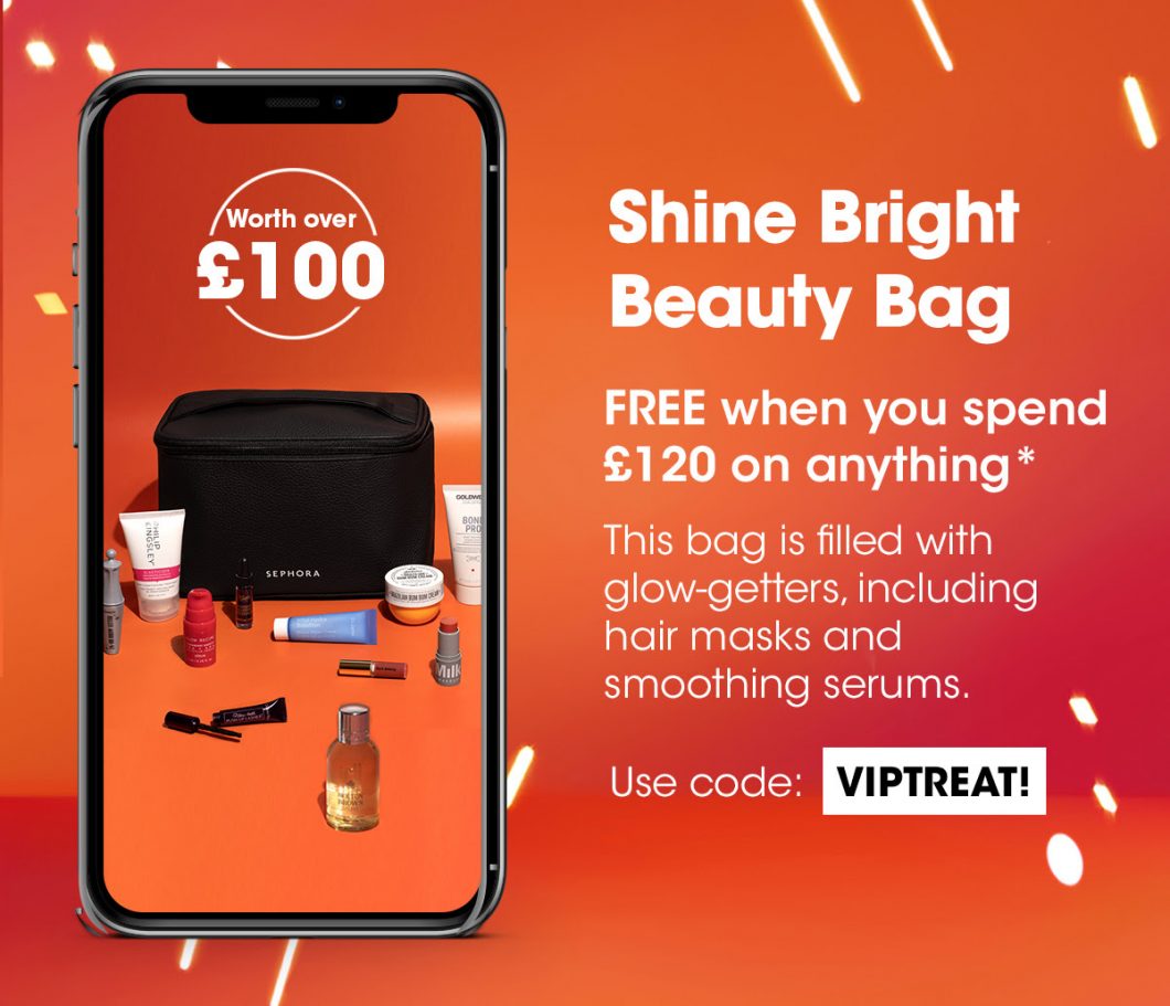 sephora shine bright beauty bag