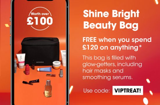 sephora shine bright beauty bag